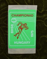 Retro matrica Championad BHSB Hungary 1975