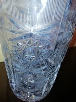 Real antique crystal good heavy vase in very nice flawless condition