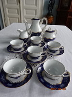 Zsolnay porcelán hatszemélyes kávéskészlet, Pompadour II-es. Vanneki!