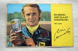 Retro matrica AGIP motor olaj Niki Lauda