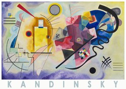 Kandinsky Kandinszkij kép művészeti kiállítás plakát orosz absztrakt festmény Sárga vörös kék 1925