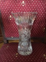 Modern beautiful brushed crystal vase with youthful shape and pattern