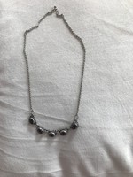 Antik ezüst nyaklánc gránáttal