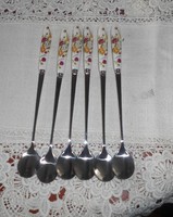 Easter big discount for 5 days only porcelain handle rosy cappuccino spoons 20 cm /