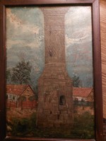 Gulácsy jelzéssel: Török minaret festmény