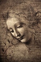 Leonardo da Vinci -  La Scapigliata - vászon reprint vakrámán