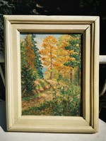 ERDEI ÚT, OLAJFESTMÉNY, 42x53 cm