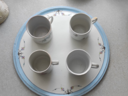 Nagy méretű Szecessziós porcelán tál , kávé tea, italos tálca kínàló , akár sültes tál Asztalközép