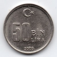 Törökország 50 BIN (ezer) török Lira, 2003