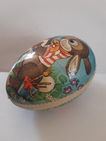 Easter! Large size retro paper paste Easter egg painter with bunny 17.5 cm