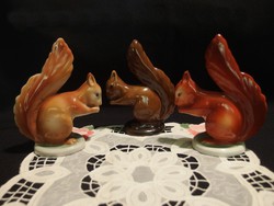 3 pcs squirrel 1-1 drasche and raven house and a pottery