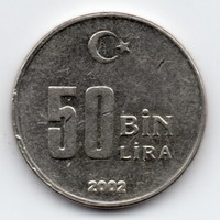 Törökország 50 BIN (ezer) török Lira, 2002