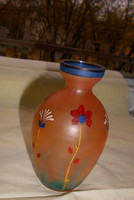Szecessziós üveg váza , kimélt, szép darab
