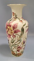 Zsolnay kézzel festett 27 cm-es orchideás porcelán váza