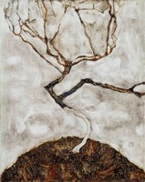 Egon Schiele - Kis fa késő ősszel - vászon reprint vakrámán