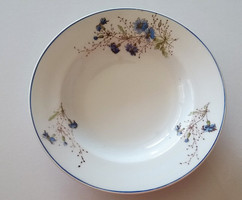 Régi porcelán falitányér dísztányér kék mezeivirágos tányér 23 cm