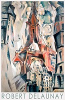 Robert Delaunay Eiffel torony Párizs 1911 francia avantgard festmény művészeti plakát városkép