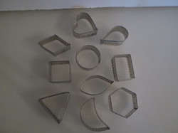 Cookie cutters - 10 pcs - metal - 4 x 3 x 1.5 cm - Austrian - perfect