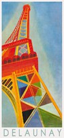 Robert delaunay eiffel tower paris 1926 french avant-garde painting art poster colorful city