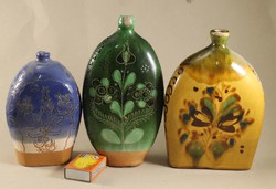 Glazed ceramic bottles
