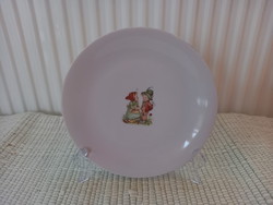 Retro mesemintás gyerektányér_IRIS_kolozsvári_román_porcelán