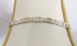 New silver 20.2g. Men's four-row fashionable solid bracelet (no. 12.)