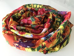 Brightly colored viscose scarf, 180 x 70 cm