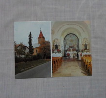 Régi magyar képeslap 1.: Pilisszentkereszt (templom)