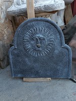 Modern Antracit minimál Falikút  hátlap  Fagyálló műkő kültéri kerti fali kút lap