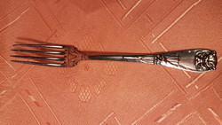 Christofle silver-plated, lion, beautiful fork, 18.5 cm