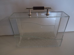 Kaspó - mirror suitcase - cactus house - or for creative purposes - 20 x 15 x 6 cm + handle 3 cm - German