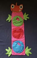 Retro cheerful colorful hanging toy storage frog 110 cm