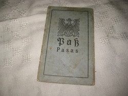 Litván útlevél , passzus ,  1907 - ből  ,  mérete   9,2 x 15 cm