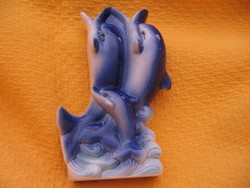 Delfin család szobor, váza, párologtató