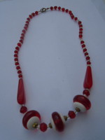 100% Handmade Murano Glass Necklace Antique circa 1950s-60s full art deco