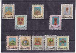 San marino commemorative stamps full-set 1968