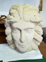 Limestone sculpture head