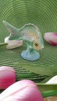 Hollóházi zöld porcelán hal