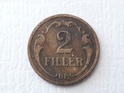 2 Fillér 1930 érme - Magyar 2 filléres 1930 Magyar Királyság pénzérme