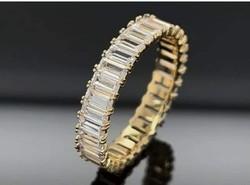 Csodás, szikrázó körbe köves  ezüst /925/ 14K sárga aranyozott gyűrű 59 méret !--új