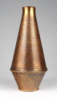1I337 handcrafted copper vase beautiful goldsmith work 20.5 Cm