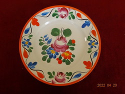 Granite porcelain wall plate, hand-painted, diameter 23 cm. He has! Jókai.