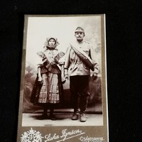 Antique soldier and his wife