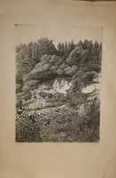 István Imre Jr. - island space - etching - 39 cm x 29 cm