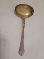 Antique silver sauce spoon