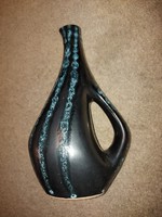 Tófej kerámia váza, 25 cm, csőrén két leverődéssel