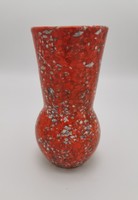 Retro vase, Hungarian handicraft ceramics, marked, 20 cm