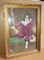 Magányos Harlequin gobelin kép üvegezett képkeret  53,5*73,5 cm