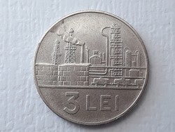 3 Lei 1966 coin - Romanian 3 lei 1966 republica socialist romania foreign coin