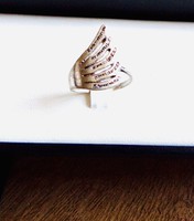 Antik Női Király-ezüst gyűrű 35db  apró Brilliáns Gyémánttal 0,28 Ct !